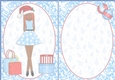Christmas Shopping Boxes & Bags Red Head Ethnic Blue Insert