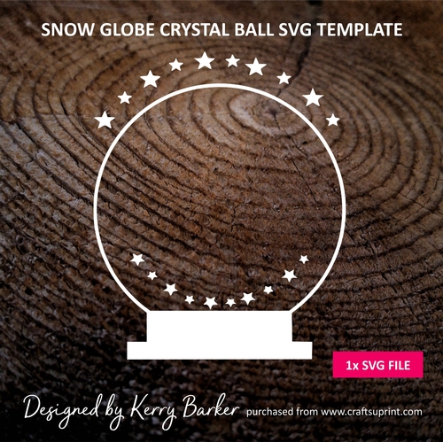 Blank Snow Globe Crystal Ball Christmas SVG Papercutting Template