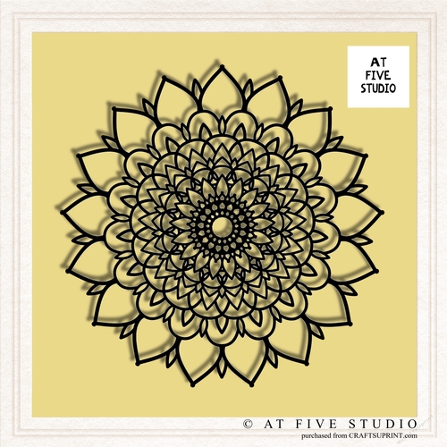 Mandala Doily Papercutting Template SVG Cut File