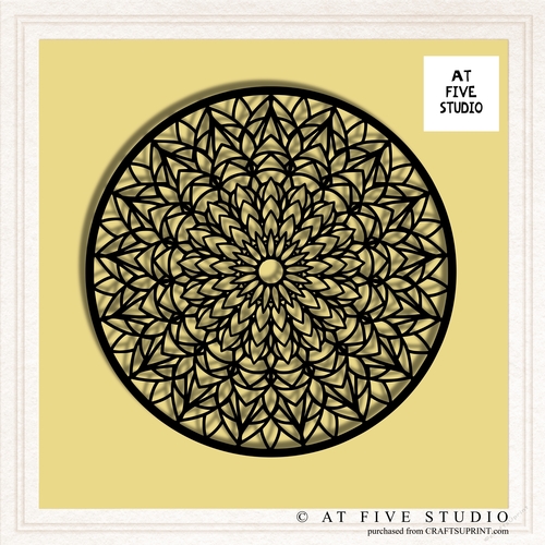Mandala Doily Papercutting Template SVG Cut File
