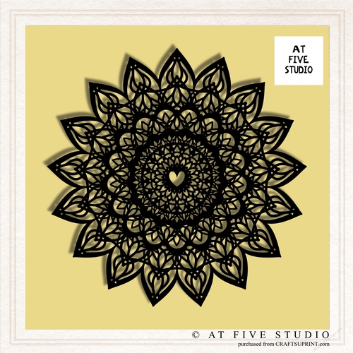 Mandala Doily Art Deco Papercutting Template SVG Cut File