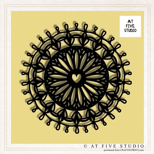 Mandala Doily Papercutting Template SVG Cut File