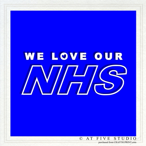 We Love Our NHS Papercutting Template SVG Cut File for Vinyl or Paper