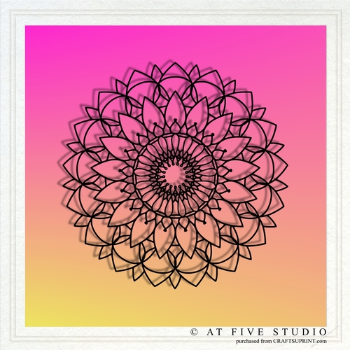Mandala Doily Papercutting Template SVG Cut File