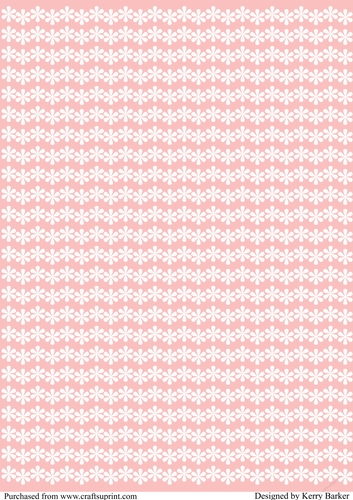 White Flowers on Pink Background