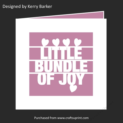 Little Bundle of Joy Newborn Card Cutting Template