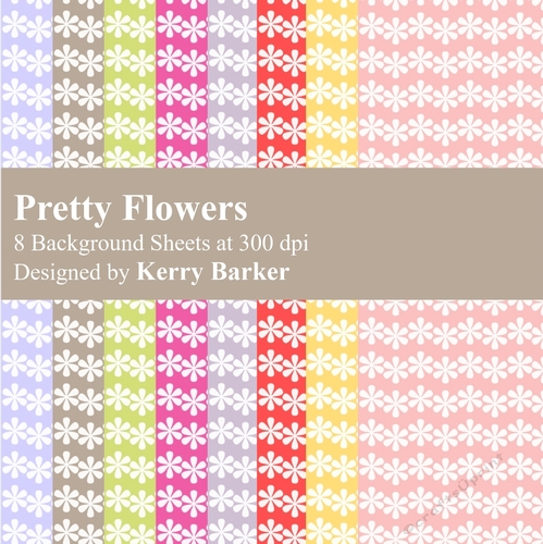 Pretty Flowers Background Paper Kit (Kit 1)