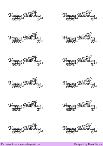 Happy Birthday Captions in Fancy Black Text
