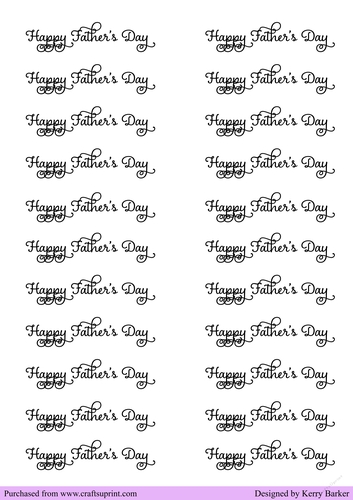 Happy Fathers Day Captions Sentiments Greetings in Black Fancy Text