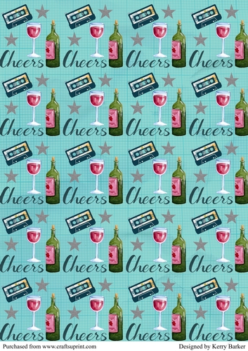 Wine Cheers Male Themed Fathers Day Background Sheet