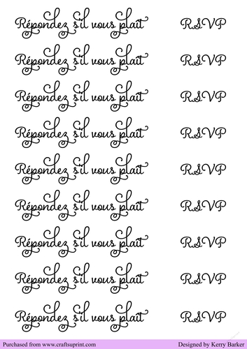 RSVP Répondez Sil Vous Plaît Wedding Captions