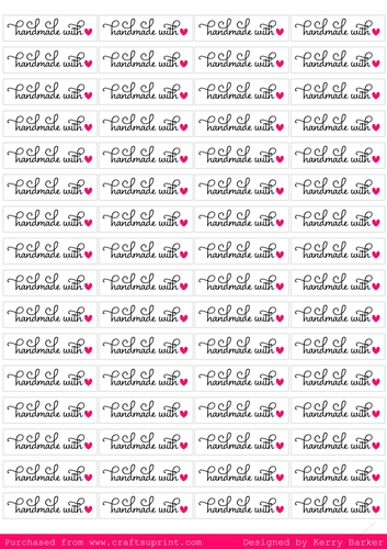Handmade With Love Heart - Captions for Selling Your Cards