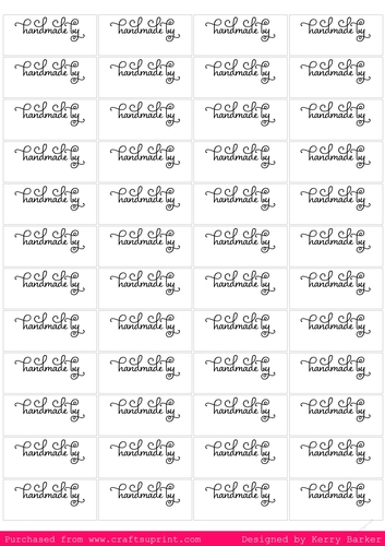 Handmade By - Captions for Selling Your Cards