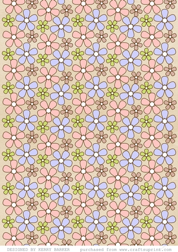 Emily Flowers Vintage Background Sheet