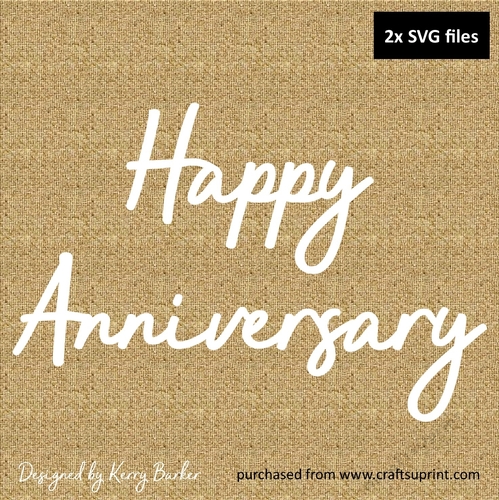 Happy Anniversary Caption Cutting Template Files