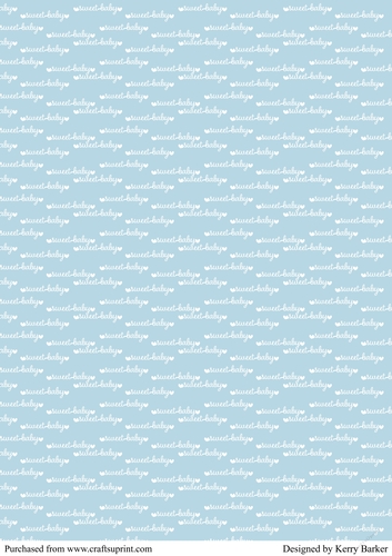 Sweet Baby Text Background Sheet
