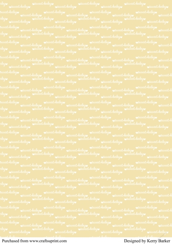 Sweet Baby Text Background Sheet