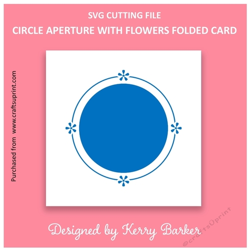 Circle Aperture with Flowers Card Cutting Template