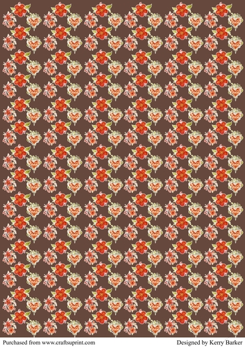 Folksy Flowers Background Paper 