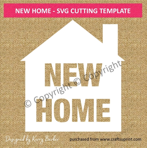New Home - House Shape - Embellishment - SVG Cutting Template