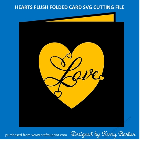 Love Aperture Folded Card SVG Cutting Template