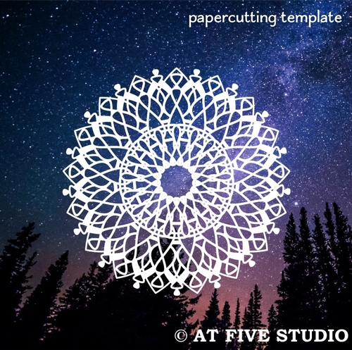 Mandala / Doily SVG Papercutting Template (mandala 1-b)