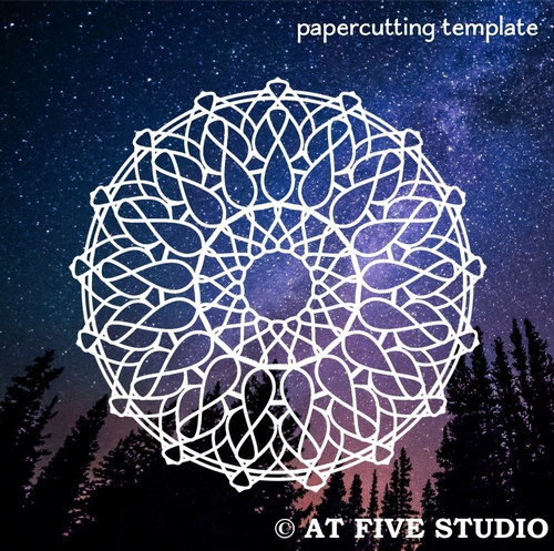 Mandala / Doily SVG Papercutting Template (mandala 1-a)