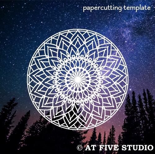 Mandala / Doily SVG Papercutting Template (mandala 1-c)