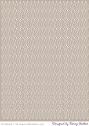 Feathers Outline Background Sheet - White on Mocha