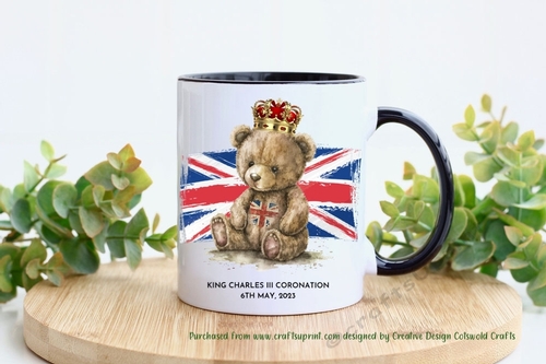 Coronation Bear mug wrap