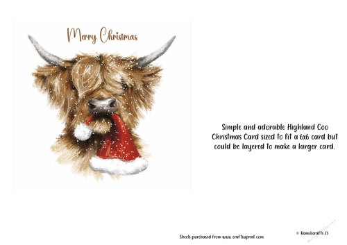 Christmas Highland Coo