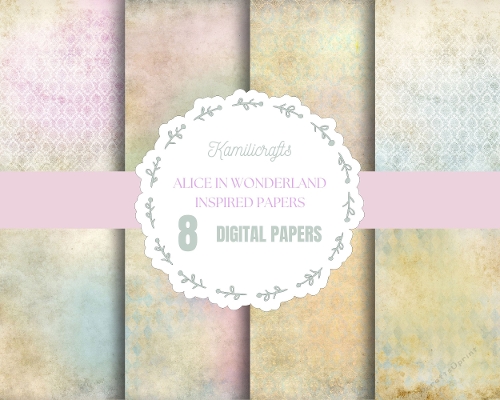 Alice in Wonderland Inspired Papers