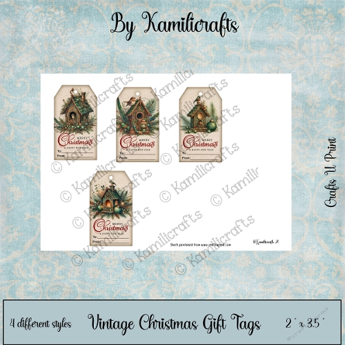 Vintage Christmas Gift Tags
