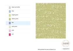 Christmas words background paper set