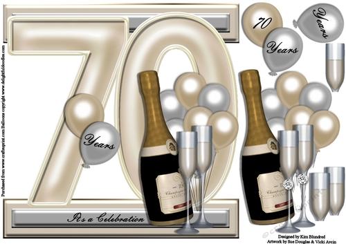 I Card Front Anniversary 70 Years