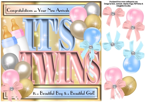 New Baby Pink & Blue - Its Twins!