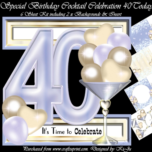 Special Birthday Cocktail Celebration 40 Today