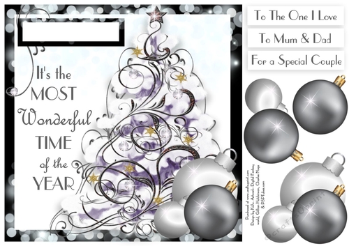 Contemporary Christmas Tree - Black & Silver