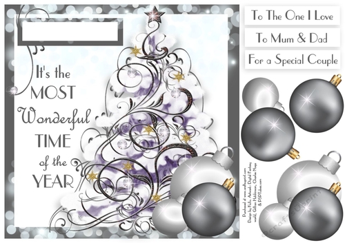 Contemporary Christmas Tree - Grey & Silver