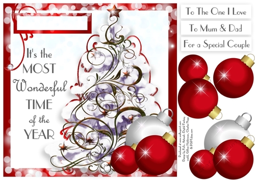 Contemporary Christmas Tree - Red & Silver_2