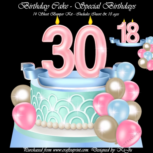 Birthday Cake - Special Birthdays - Bumper Kit (Includes 18 Ages)