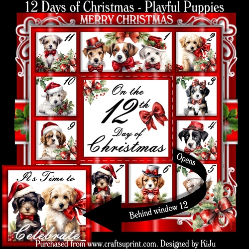 12 Days of Christmas - Playful Puppies