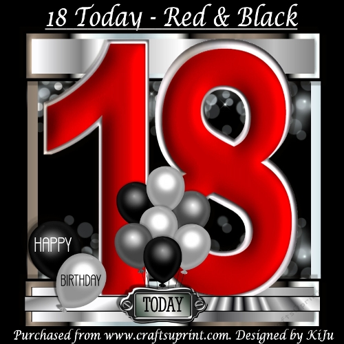 18 Today - Red & Black