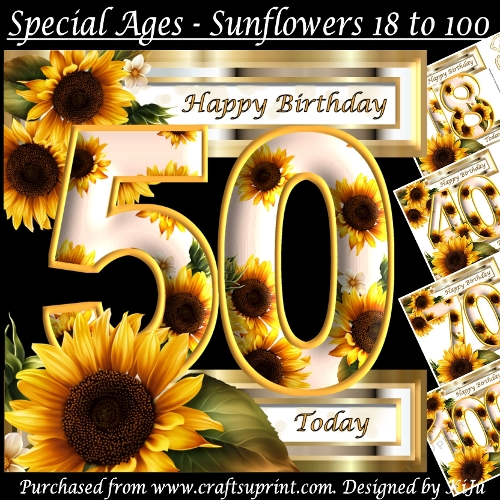 Special Ages - Sunflowers 18 to 100