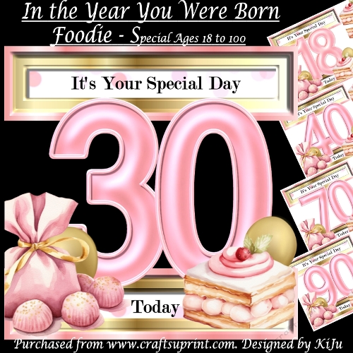 In the Year You were Born - Foodie - Special Ages