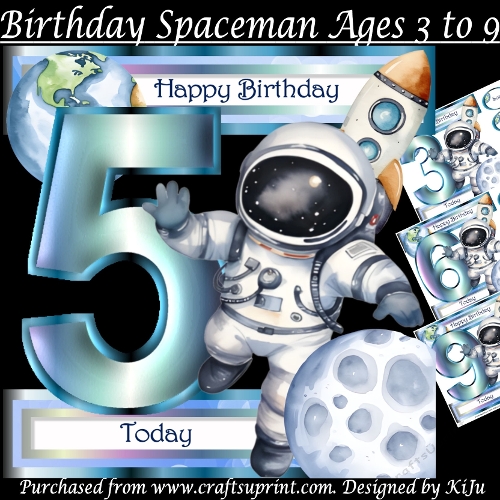 Birthday Spaceman - Age 3 to 9