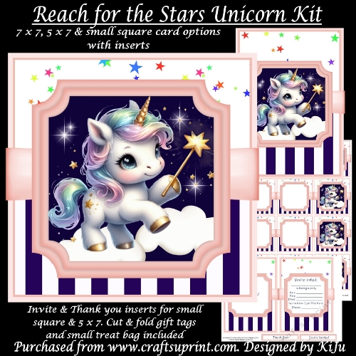 Reach for the Stars Unicorn - Birthday Party Kit
