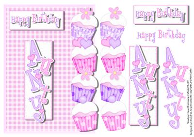Cupcakes Aunty Over the Side Card