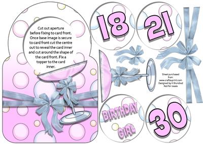 Bubbles & Bubbly, Circle Top Aperture Special Age Card