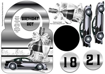 Sports Car & Champers Circle Top Aperture Special Ages